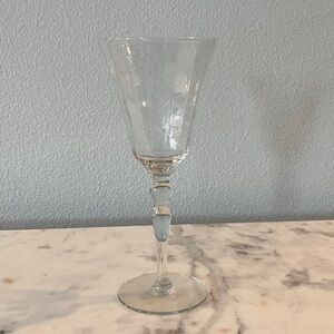 Sophisticated Etched Wine Glass